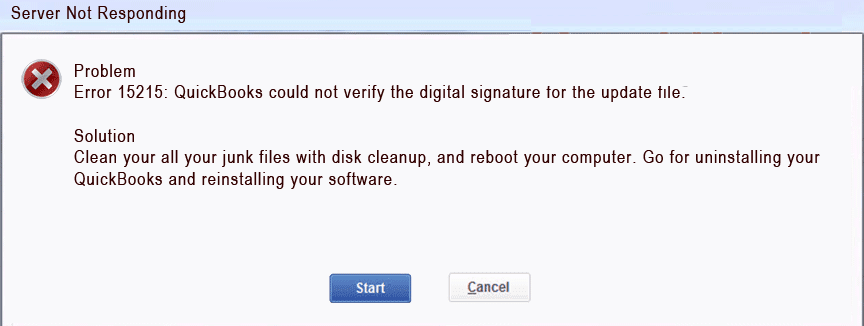 QuickBooks Error 15215
