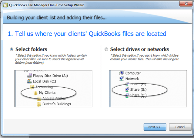 QuickBooks File Manager setup